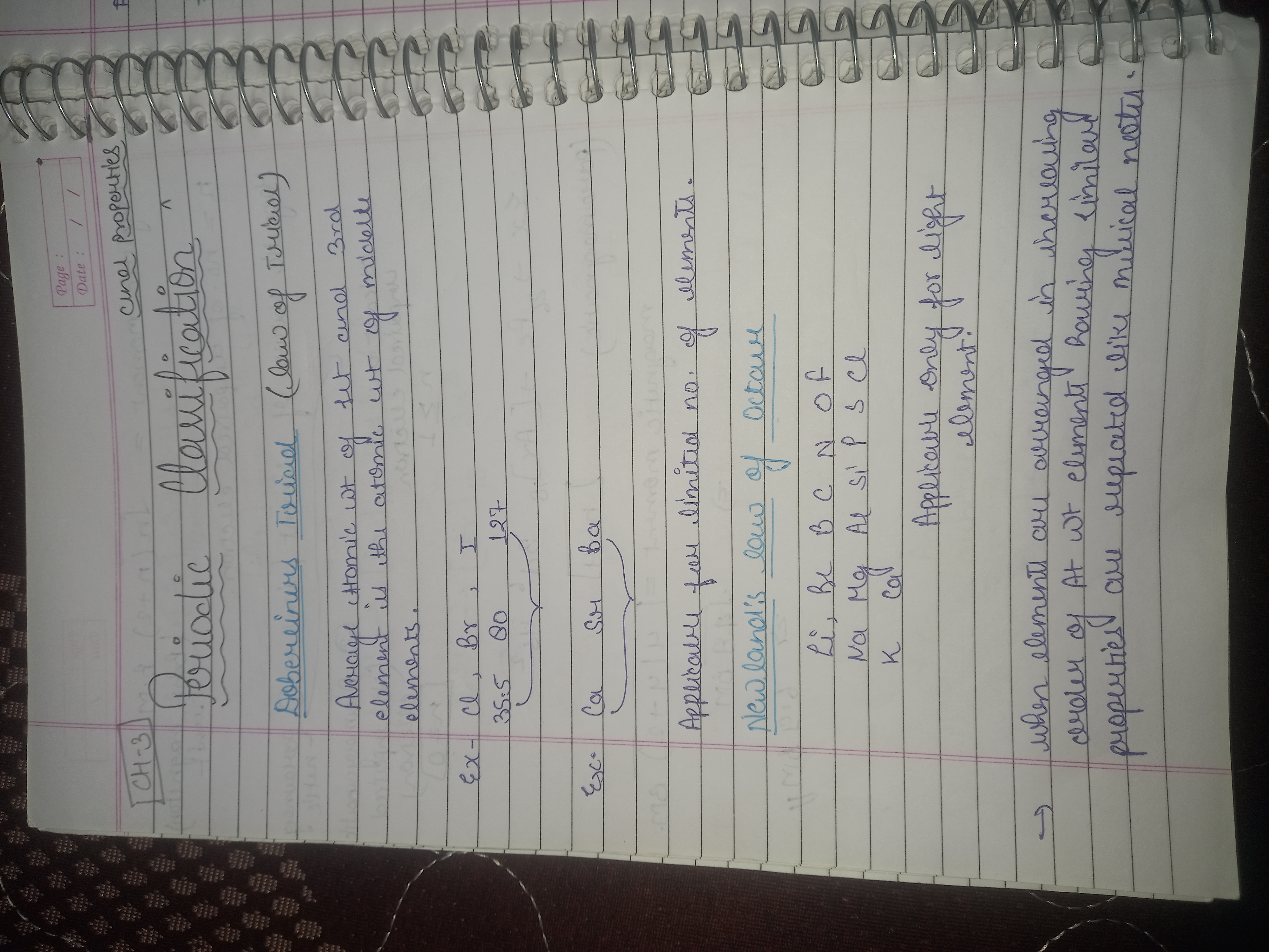 Periodic Classification 